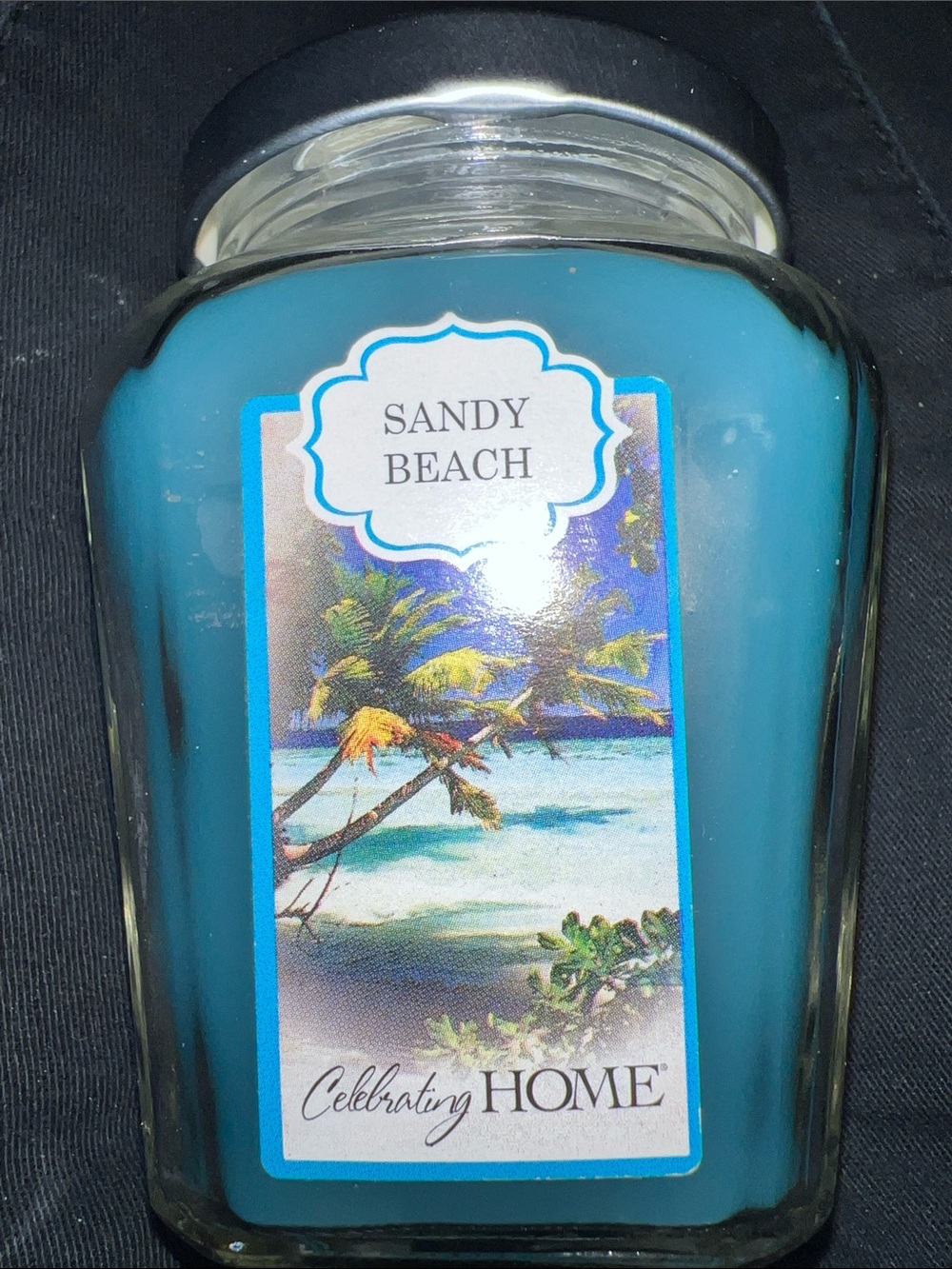 Celebrating HOME Sandy Beach Blue Candle NEW!!